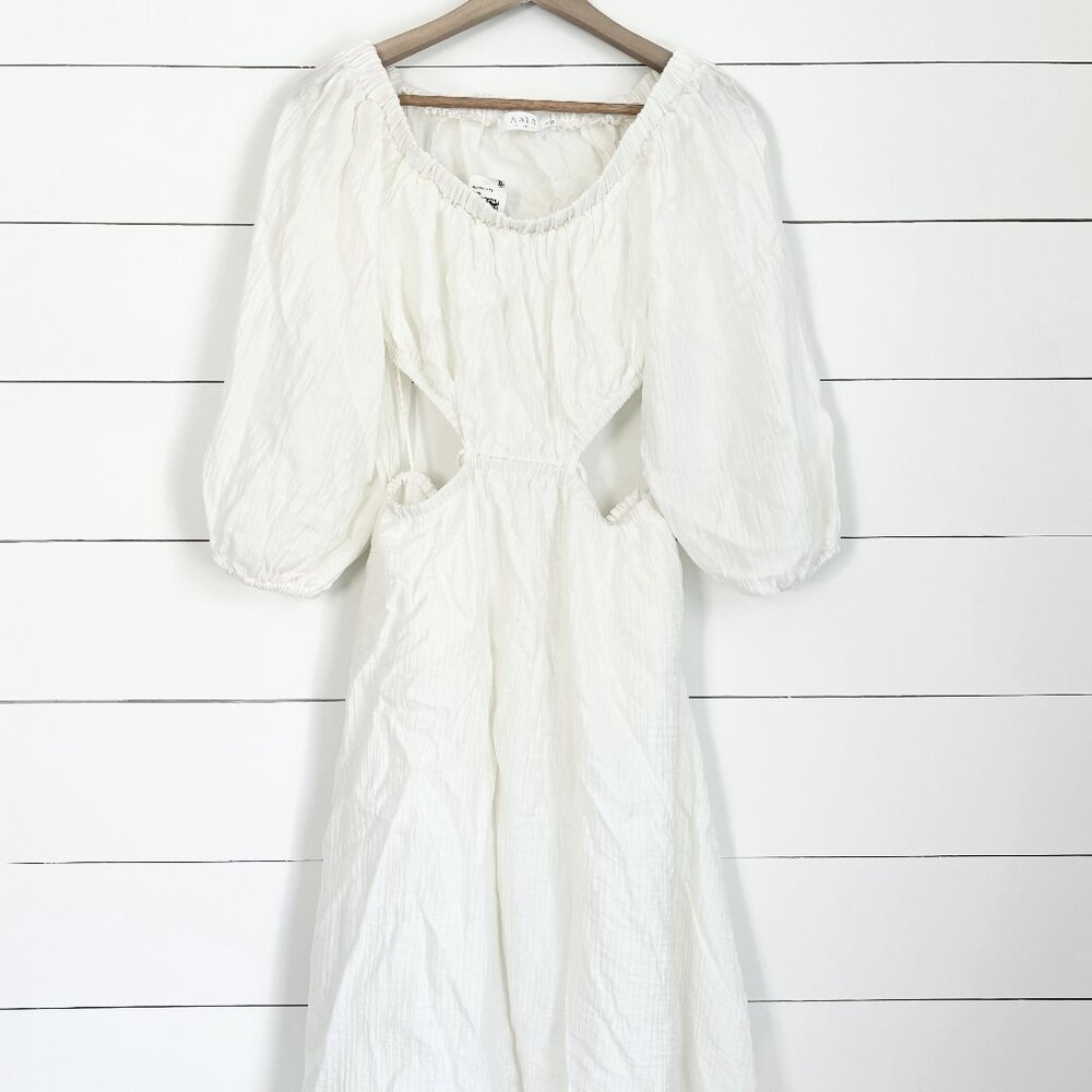 ASTR The Label NWT Cassian white long dress with cut outs SZ Small